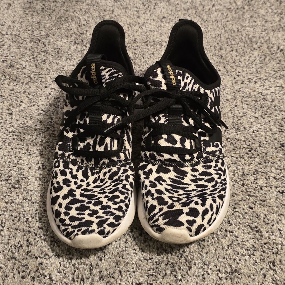Adidas Women's Black and White Patterned Sneakers